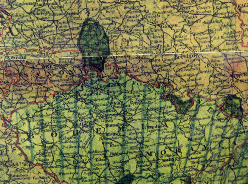 Mapa - uvažované přičlenění Lužice